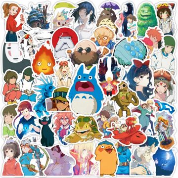 Cartoon Cute Miyazaki Hayao Spirited Away Graffiti Stickers for Kids, Suitcase, Laptop, Waterproof Decoration