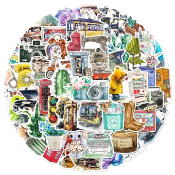 Retro VSCO Cartoon Stickers for Skateboard Luggage