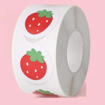 Cute Strawberry Reward Stickers Scrapbooking Fruit Envelope Seal Stickers Birthday Party Favors Baking