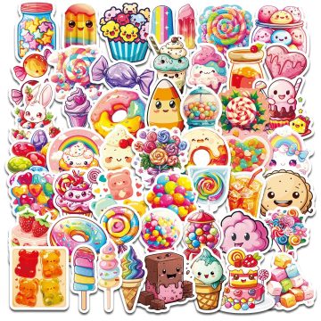 Candy Graffiti Stickers for Wall and DIY Decor