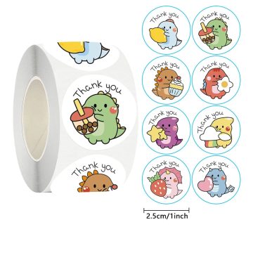 Dinosaur Thank You Packaging Stickers