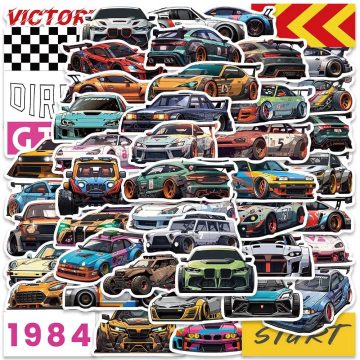 JDM Racing Car Graffiti Stickers - Retrofit Aesthetic Decals for Car Motorcycle