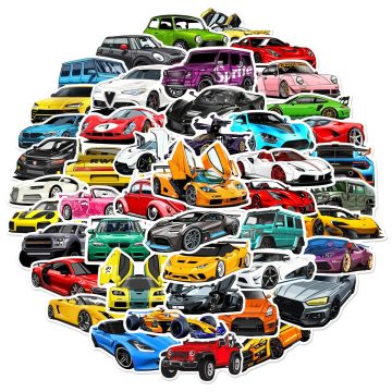 JDM Retro Racing Car Waterproof Stickers for Phone Luggage Bike