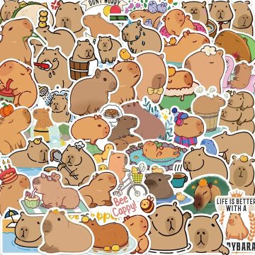 Cartoon Cute Plump Capybara Graffiti Stickers for Scrapbook, Laptop, Phone, Luggage, Waterproof