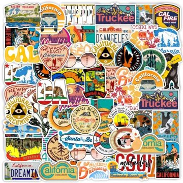 California Scenery Stickers - USA Travel Waterproof Decals