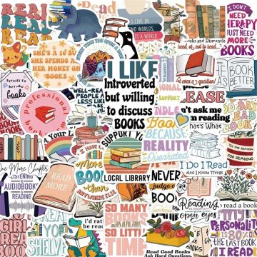 Reading PVC Sticker - Aesthetic Korean Scrapbooking Sketchbook Stationery