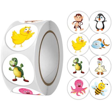 Cute Cartoon Animals Reward Stickers - Gift Envelope Sealing Stationery