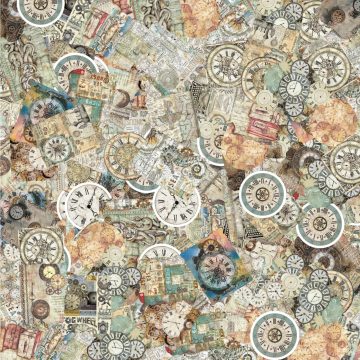 Vintage Clock Stickers Retro PVC Stickers for DIY Decoration