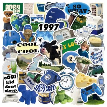 Cow Cheese Graffiti PVC Stickers - Aesthetic DIY Scrapbook Decoration for Children