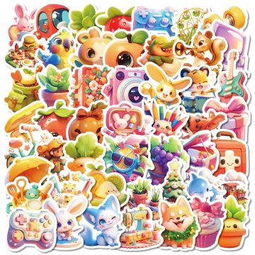 3D Round Graffiti Stickers for Helmet and Desktop Decoration