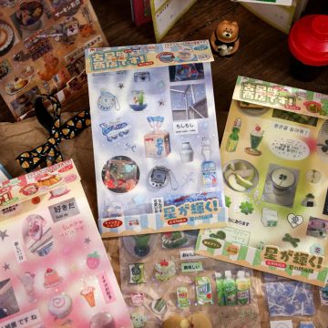 Y2K Retro Glitter Stickers for Journals and Photocards