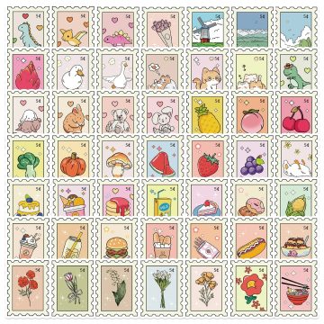 Aesthetic Waterproof Stickers PVC Vinyl Decals for Scrapbooking and School Supplies