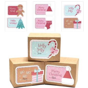 Merry Christmas Stickers and Gift Labels