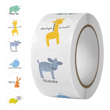Cartoon Animal Sealing Stickers Scrapbooking Festival Party Decor Labels