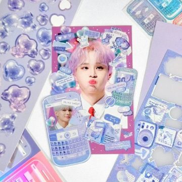 Korean Retro Phone Dialogue Laser Stickers for Scrapbooking DIY