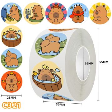 Funny Capybara Stickers for Laptops & Helmets