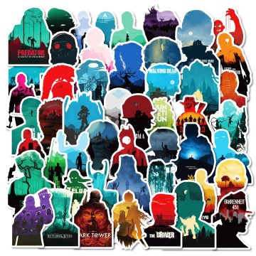 Cartoon Landscape Graffiti Stickers for Helmet, Wall, DIY Decor