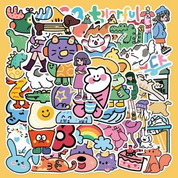 Cartoon Furry Planet Stickers for Helmet, Wall, Desktop Decoration
