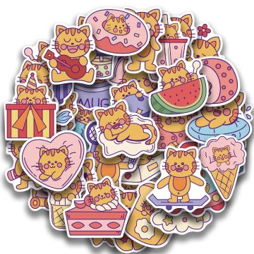 Funny Cat Meme Stickers - DIY Kids Toy & Laptop Decals