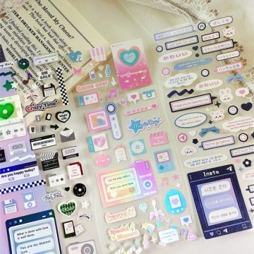 Dialog Box Y2K Stickers Aesthetic Scrapbooking and Journal Decorations
