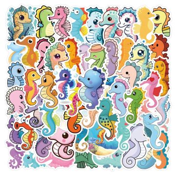 Seahorse Marine Stickers - Kawaii Sea Life