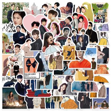 Cute Cartoon Actor and Actress K-Drama Stickers for Luggage, Laptop, Guitar, Phone, Diary, Waterproof Graffiti Vinyl Decals