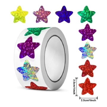 Star and Heart Sticker Roll for Packaging and Photocard Decor