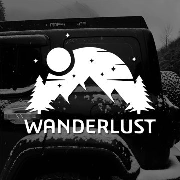 Wanderlust Personalized Decal for Cars and Electronics