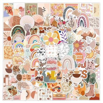 Cute Fashion Art Pop Style Bohemian Aesthetic Stickers for Scrapbook, Phone, Laptop, Car