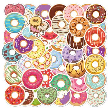 Cute Kawaii Donuts Cartoon Stickers for DIY Phone Notebook Skateboard Fridge Guitar Laptop