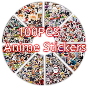 Japanese Anime Stickers Pack Waterproof DIY Vinyl Decals for Laptop and Phone