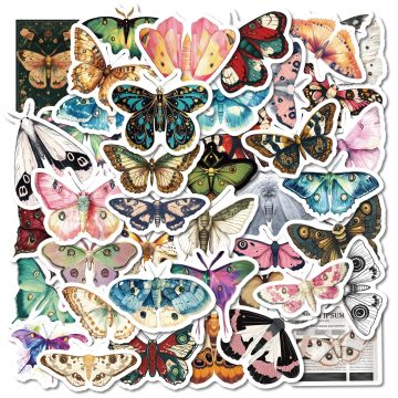 Colorful Butterfly Stickers for Helmet, Wall, and Desktop Decoration