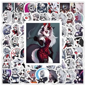 Helluva Boss Loona Cartoon Stickers - Anime DIY for Scrapbook, Luggage, Laptop, Car