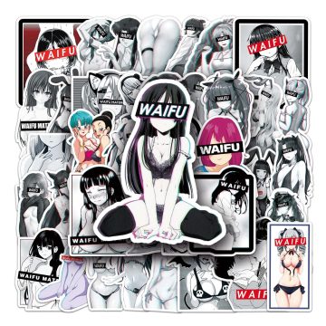 Cute Cartoon Girls Waterproof Vinyl Stickers for Skateboard and Snowboard