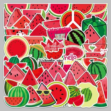 Cartoon Watermelon Graffiti Stickers for Helmet, Desktop, Wall Decoration, DIY