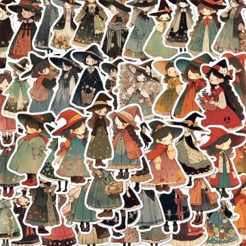 Q Witch PVC Sticker - Aesthetic Korean Scrapbooking School Stationery