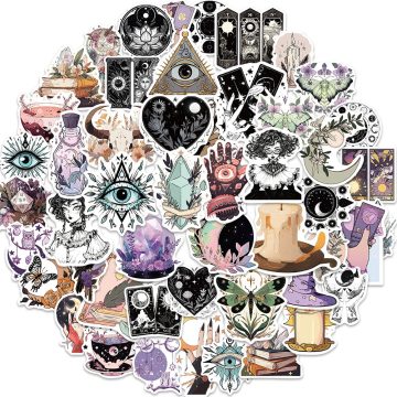 Gothic Witch Aesthetic Graffiti Stickers for Phone Laptop Suitcase