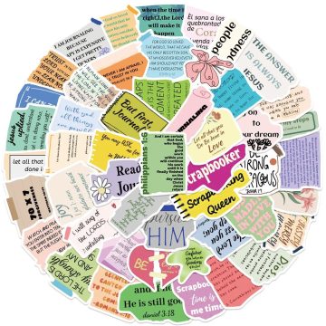 Jesus Christian Bible Verse Graffiti Stickers for Luggage Scrapbook