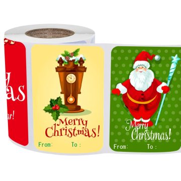 Christmas Snowman Labels Decorative Holiday Sticker Set