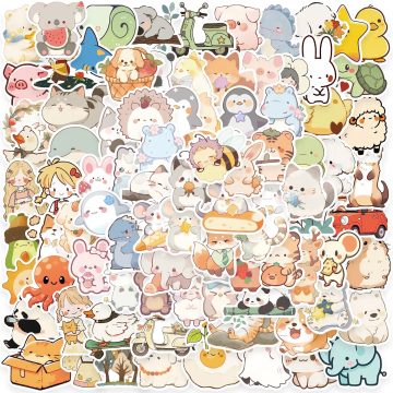 Watercolor Animal Stickers - Instagram Aesthetic Decals for Notebook Luggage