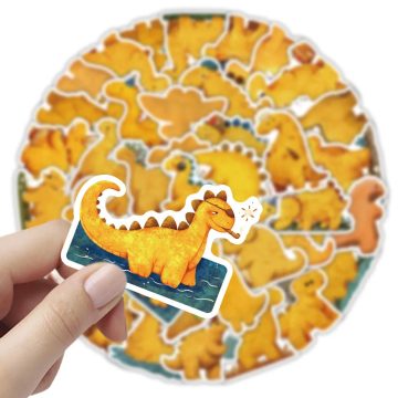 Chicken Nuggets Graffiti Stickers - Cute Dinosaur Food Cartoon Decals for Laptop Phone Guitar