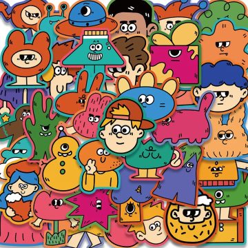 Cute Cartoon Graffiti Stickers - Kids Toy & Travel Decoration