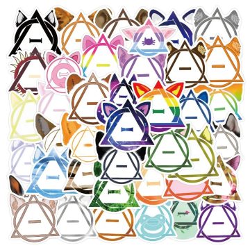 Therian Symbol Fox Graffiti Stickers for Luggage Skateboard Bicycle
