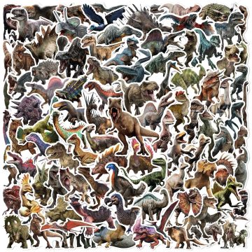 Jurassic Park Dinosaur Stickers - Movie Waterproof Decals for Luggage Skateboard
