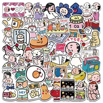 Cartoon Oxygen Lab Graffiti Stickers for Helmet, Wall, DIY Decoration