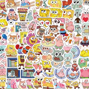 Spongebob Squarepants Stickers - Kawaii Graffiti Decals for Scrapbook & Tech