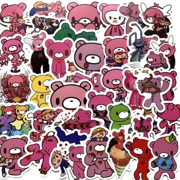 Angry Bears Cartoon Stickers - DIY Waterproof Decals for Laptop Phone Skateboard