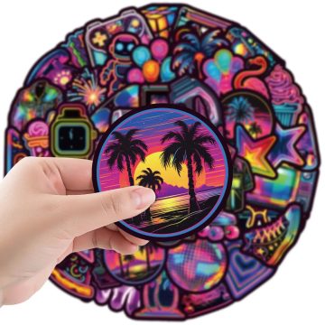 Graffiti Neon Light Vinyl Stickers for Laptop Phone Motorcycle