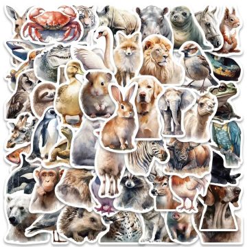 Cool Aesthetic Wild Animal Stickers for Laptop, Phone, Luggage, Guitar, Bicycle, and Car