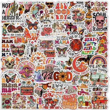 Vintage Hippie Cartoon Graffiti Stickers - for Notebook Phone Skateboard Fridge Laptop Bike